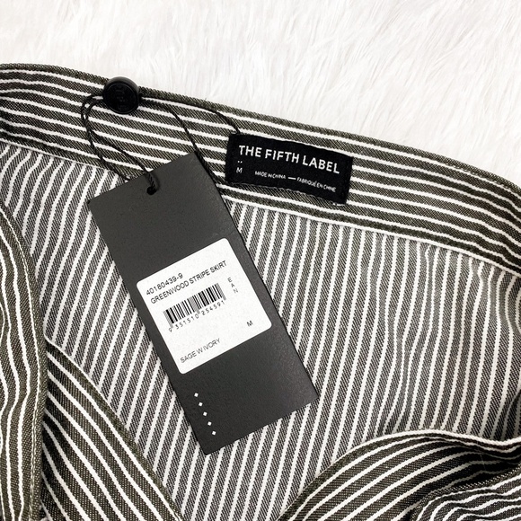 The Fifth Label Greenwood Multi Stripe Skirt NEW - Picture 12 of 13